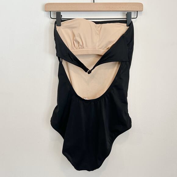 J. Crew Ruched One Piece Swimsuit Black Size S - Picture 4 of 7